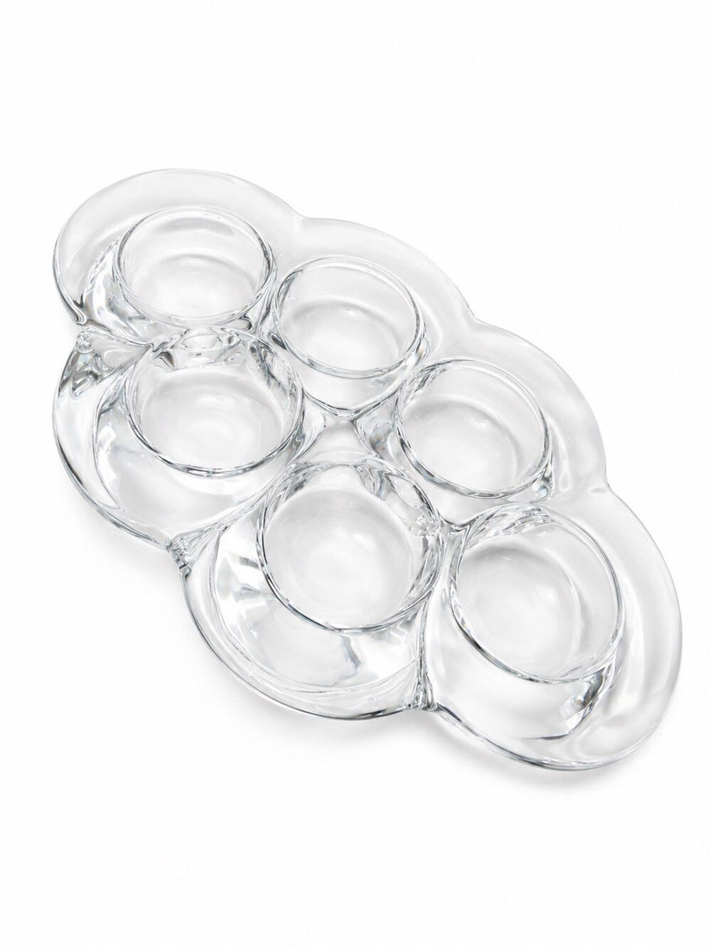 JL John Lewis Six Point Crystal Tea Light Votive Candle Holder 8.5”X5” VTG